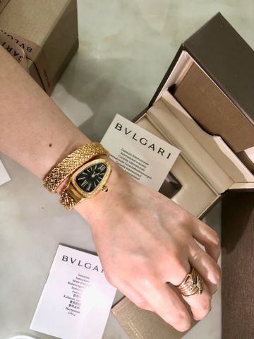 Đồng hồ nữ Bvlgari* rắn quấn dây trạm vân case