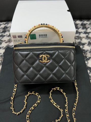 Túi hộp chanel* da cừu quai hạt gỗ đẹp độc VIP 1:1