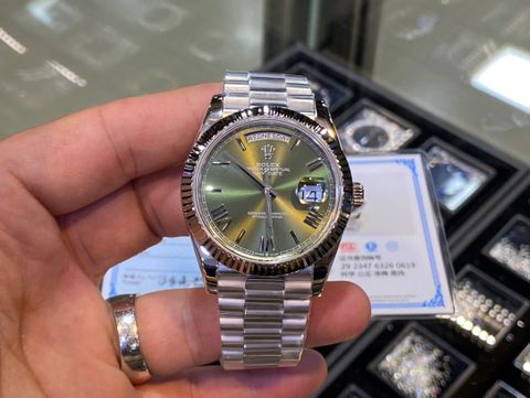 Đồng hồ nam rolex* mặt xanh ô liu