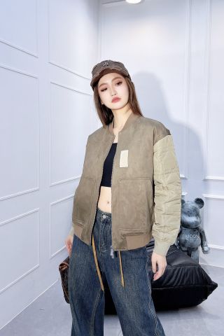 Áo khoác bomber nữ Dior* tay phối màu trần vân đẹp độc VIP 1:1