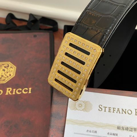 Belt nam Stefano* Ricci* dây vân cá sấu mặt nạm đá đẹp sang hàng độc VIP 1:1