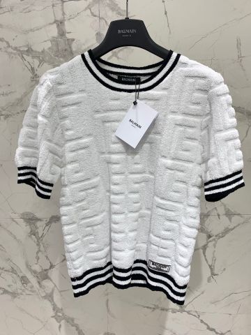 Áo phông nữ BALMAIN* chất len vân nổi đẹp độc VIP 1:1