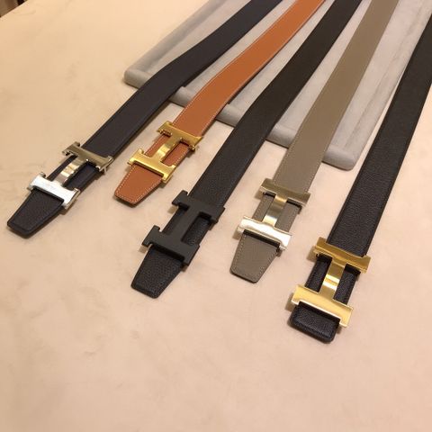 Belt nam HERMES* bản 4.0cm dây da bò togo mềm