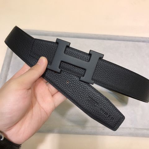 Belt nam HERMES* bản 4.0cm dây da bò togo mềm