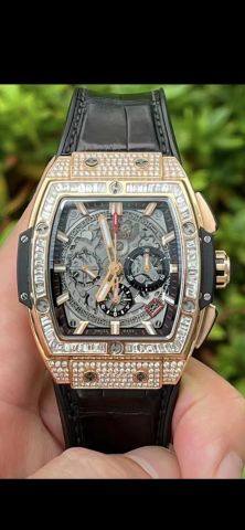 Đồng hồ nam Hublot* lộ cơ mặt nạm kim đẹp độc VIP 1:1