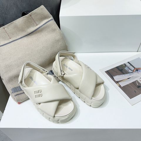 Sandal nữ miu* miu* quai sa bê đế cao 5cm VIP 1:1