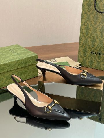 Giày nữ GUCCI* mũi nhọn gót 4,5cm đẹp sang VIP 1:1