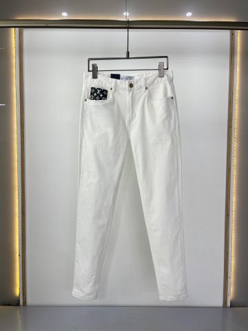 Quần jeans nam LV* màu trắng trơn chất đẹp VIP 1:1
