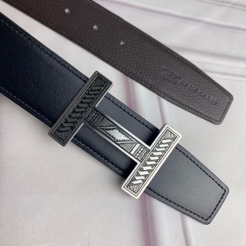 Belt nam HERMES* bản 3,8cm dây da bò togo mềm mặt trạm vân đẹp độc cao cấp