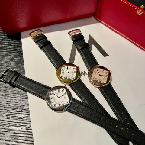 Đồng hồ nữ Cartier* dây da SIÊU CẤP