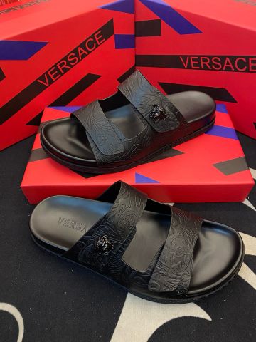 Dép nam VERSACE* quai da bò kiểu đẹp cao cấp