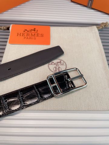 Belt nam nữ HERMES* vân cá sấu bản 3.2cm SIÊU CẤP