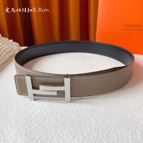 Belt nam HERMES* bản 3.8cm Dây da sử dụng được cả hai mặt đẹp và tiện lợi