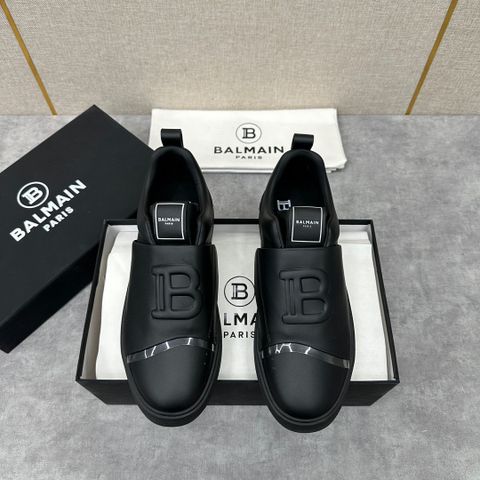 Giày slip on nam BALMAIN* da bò dập nổi Logo đẹp VIP 1:1