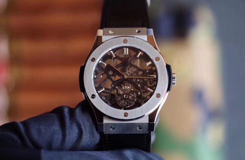 Đồng hồ nam Hublot* dây vân cá sấu lộ cơ đẹp VIP 1:1