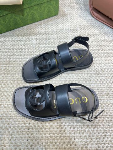 Sandal nam GUCCI* da bò dập Logo đẹp cao cấp