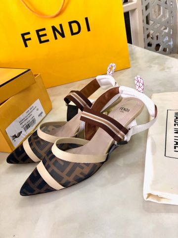 Giày cao gót FENDI* lưới hoạ tiết FF