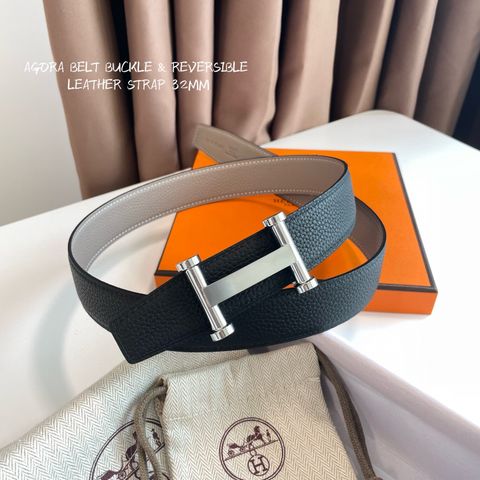 Belt nam nữ HERMES* bản nhỏ 3,2cm