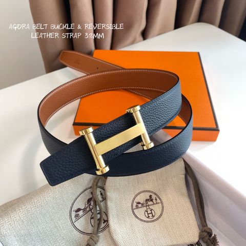 Belt nam nữ HERMES* bản nhỏ 3,2cm