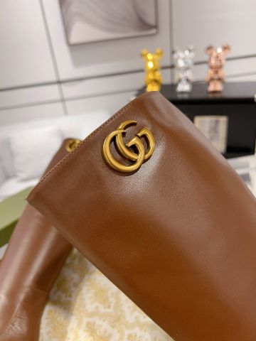 Boot GUCCI* cổ cao gần gối da bò cao cấp VIP 1:1