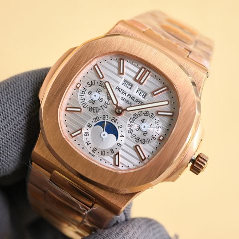 Đồng hồ nam patek* philippe* dây kim loại máy cơ đẹp VIP 1:1