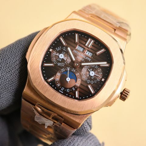 Đồng hồ nam patek* philippe* dây kim loại máy cơ đẹp VIP 1:1