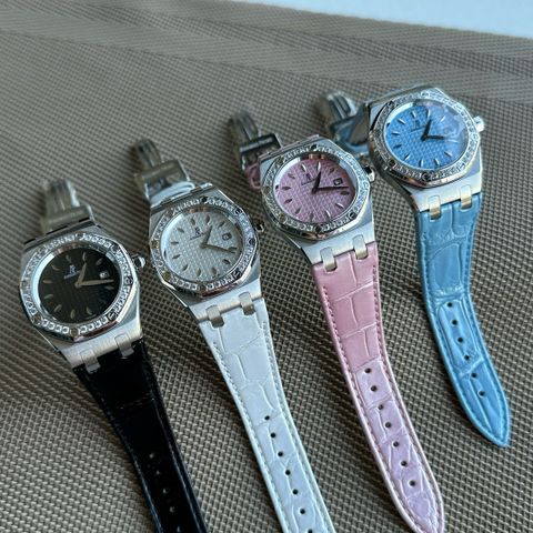 Đồng hồ nữ Audemars* Piguet* thể thao case 33mm dây vân cá sấu đẹp thanh lịch VIP 1:1