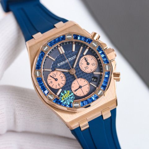 Đồng hồ nam nữ Audemars* Piguet* thể thao dây cao su case nhỏ 37mm VIP 1:1