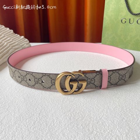 Belt nữ GUCCI* bản 3.0cm dây belt có thể sử dụng được cả hai mặt