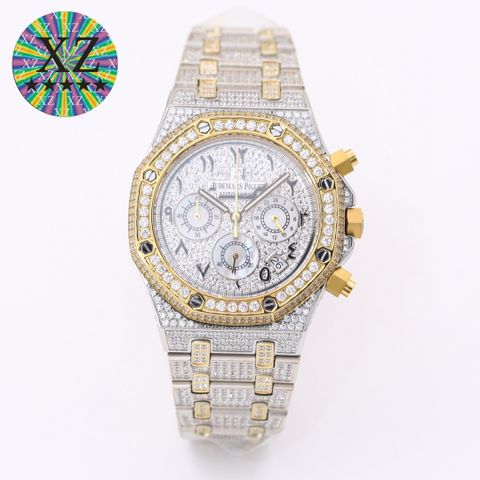 Đồng hồ nam Audemars* Piguet* thể thao dây kim loại nạm full kim cương cực đẹp VIP 1:1