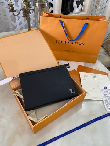 Clutch LV* nam nữ da nhám khoá bạc đẹp lịch lãm SIÊU CẤP