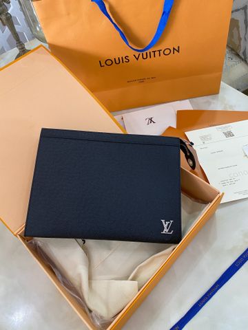 Clutch LV* nam nữ da nhám khoá bạc đẹp lịch lãm SIÊU CẤP