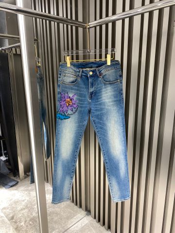 Quần jeans nam LV* in hình hoa tím đẹp độc SIÊU CẤP