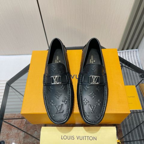 Giày lười Louis* LV* da bò dập nổi Monogram đẹp SIÊU CẤP