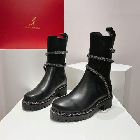 Boot Renee* Caovilla* da bò rắn quấn đính đá hàng độc VIP 1:1