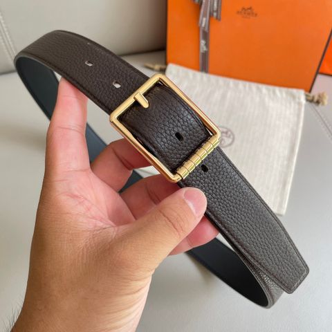 Belt HERMES* nam nữ dây da bò Dây da sử dụng được cả hai mặt đẹp và tiện lợi