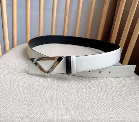 Belt nam nữ PRADA* mặt tam giác rỗng đẹp độc VIP 1:1