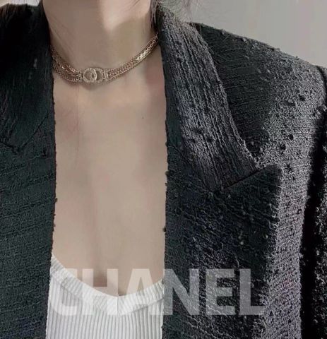 Vòng cổ chanel* xích vàng đẹp bản to cá tính VIP 1:1