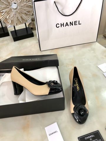 Giày cao gót chanel* hoa trà cao 8cm đẹp sang thanh lịch VIP 1:1