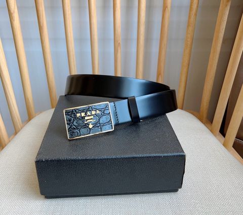 Belt nam PRADA* da bò lỳ mặt vân cá sấu đẹp lịch lãm SIÊU CẤP