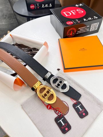 Belt nam HERMES* dây da bò cao cấp Dây da sử dụng được cả hai mặt đẹp và tiện lợi