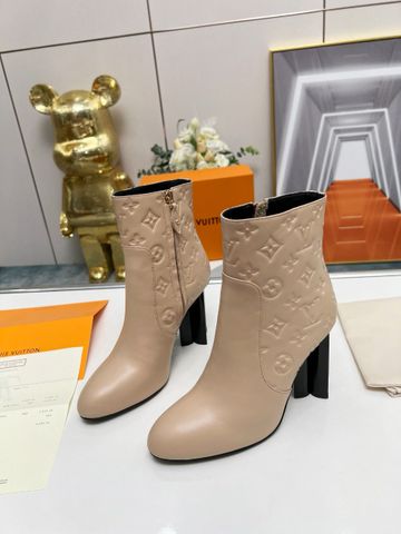 Boot LV* da bò phối da dập Monogram đẹp sang VIP 1:1