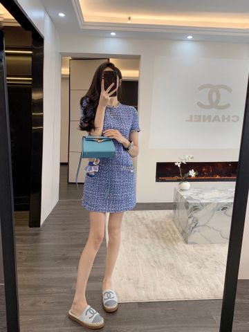 Đầm dạ chanel* tweed đẹp VIP 1:1