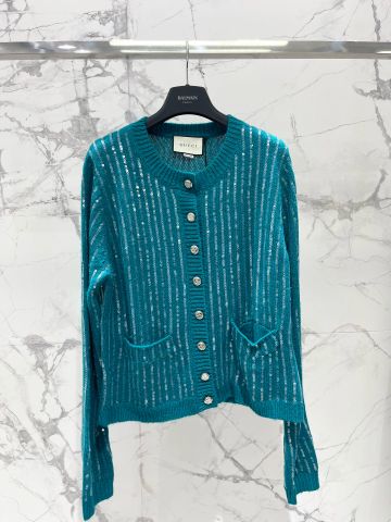 Áo cardigan len nữ GUCCI* thêu kim sa đẹp sang VIP 1:1