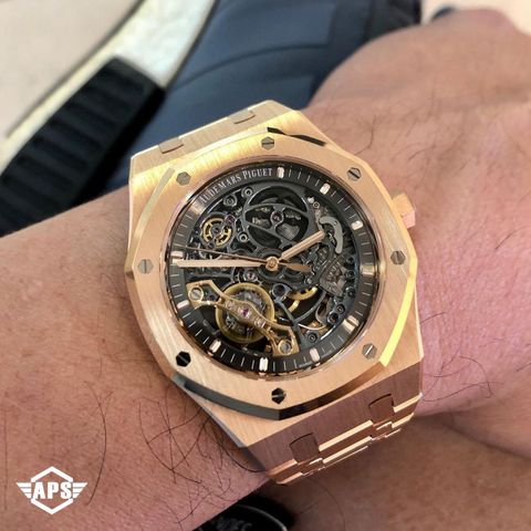 Đồng hồ nam Audemars* Piguet* dây kim loại lộ cơ đẹp VIP 1:1