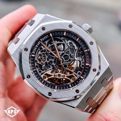 Đồng hồ nam Audemars* Piguet* dây kim loại lộ cơ đẹp VIP 1:1