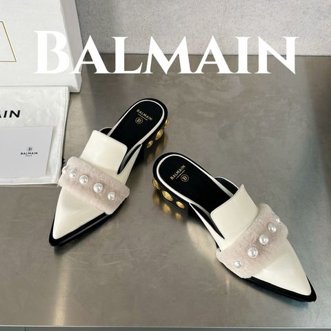 Sục nữ BALMAIN* đế tán logo vàng mũi nhọn kiểu độc VIP 1:1