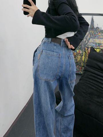 Quần jeans nữ Brunell* cucinell* ống rộng dáng đẹp VIP 1:1