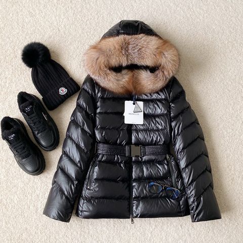 Áo phao nữ moncler* lông vũ mũ viền lông chồn đẹp sang xịn mịn VIP 1:1