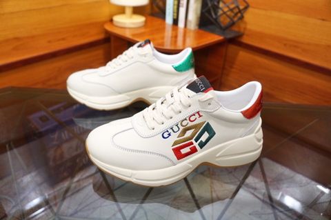 Sneaker GUCCI* rhyton nam nữ da bò thêu hình đẹp cao cấp